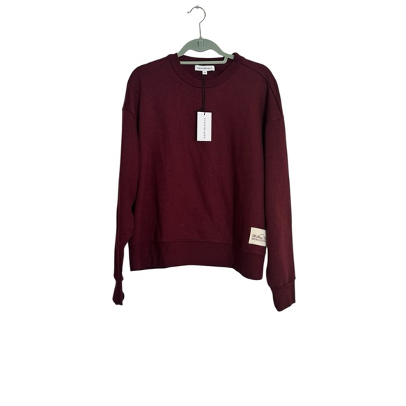 WeWoreWhat Sweaters - WeWoreWhat Burgundy Crewneck Sweatshirt